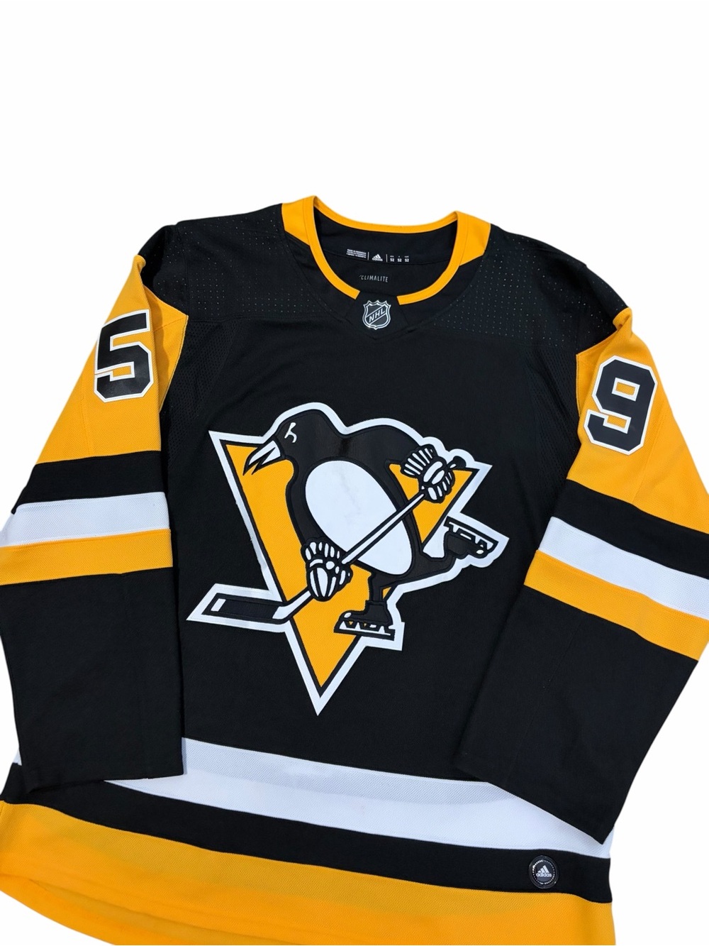 Adidas Pittsburgh Penguins Jake Guentzel Hockey Jersey Mens 52 Stitched Black